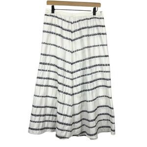 Talbots‎ Women A-line flared Midi Skirt Sz 10 Side Zip Cotton Breathable Preppy